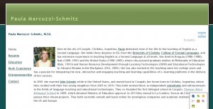Paula Marcuzzi-Schmitz Personal Website (2006)